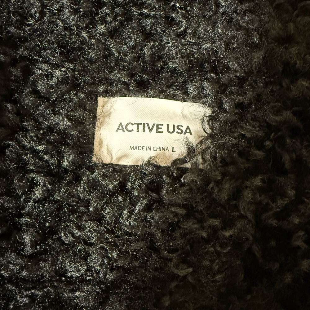 Cozy Black Teddy-Trim Jacket - Picture 13 of 14